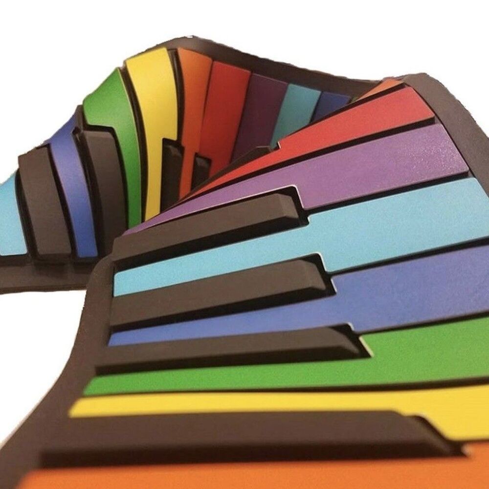 Mukikim Rock And Roll It Hand Roll Rainbow Piano Flexible Keyboard Toy Music